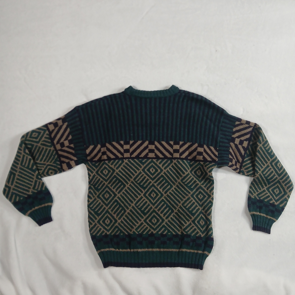 Vintage Pendleton Geometric Patterned Green and B… - image 9